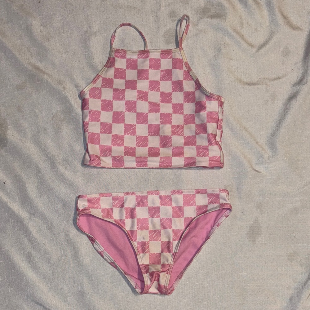 GAP Kids Pink Checkered Swim Bikini